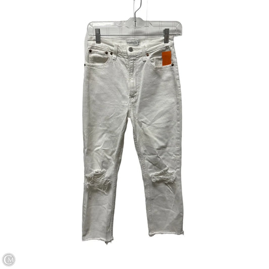 Jeans Straight By Abercrombie And Fitch In White, Size: 2