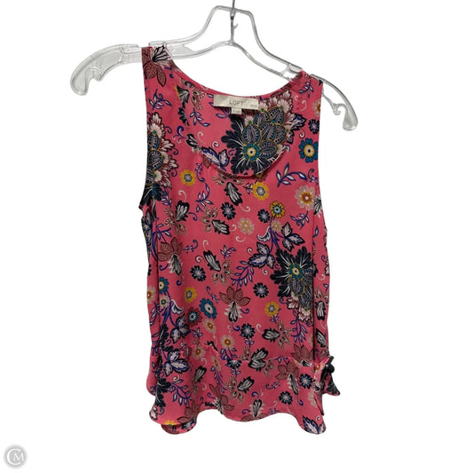 Top Sleeveless By Loft In Pink, Size: Sp