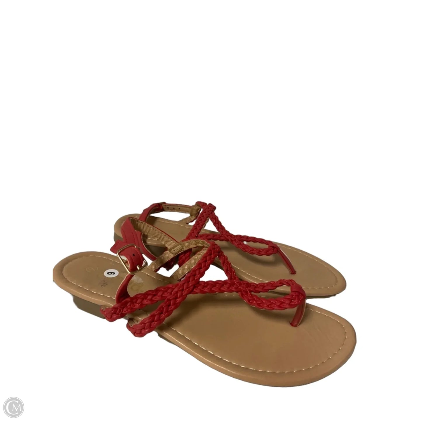 Sandals Flats By Mudd In Red, Size: 9