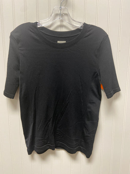 Athletic Top Short Sleeve By Athleta In Black, Size: S