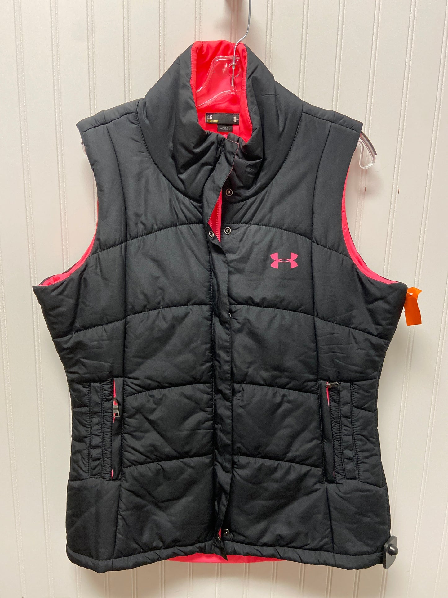 Vest Puffer & Quilted By Under Armour In Black, Size: L