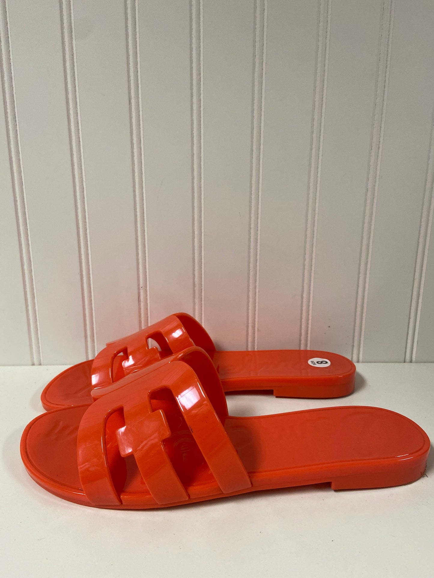 Orange Sandals Flats Sam Edelman, Size 8