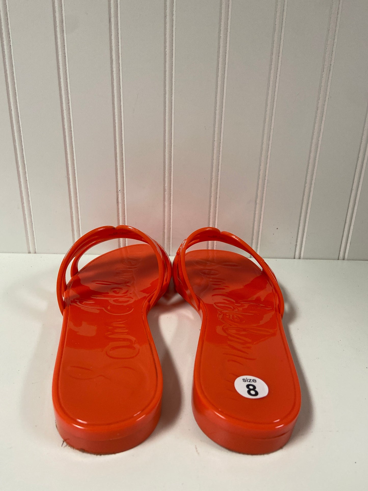 Orange Sandals Flats Sam Edelman, Size 8