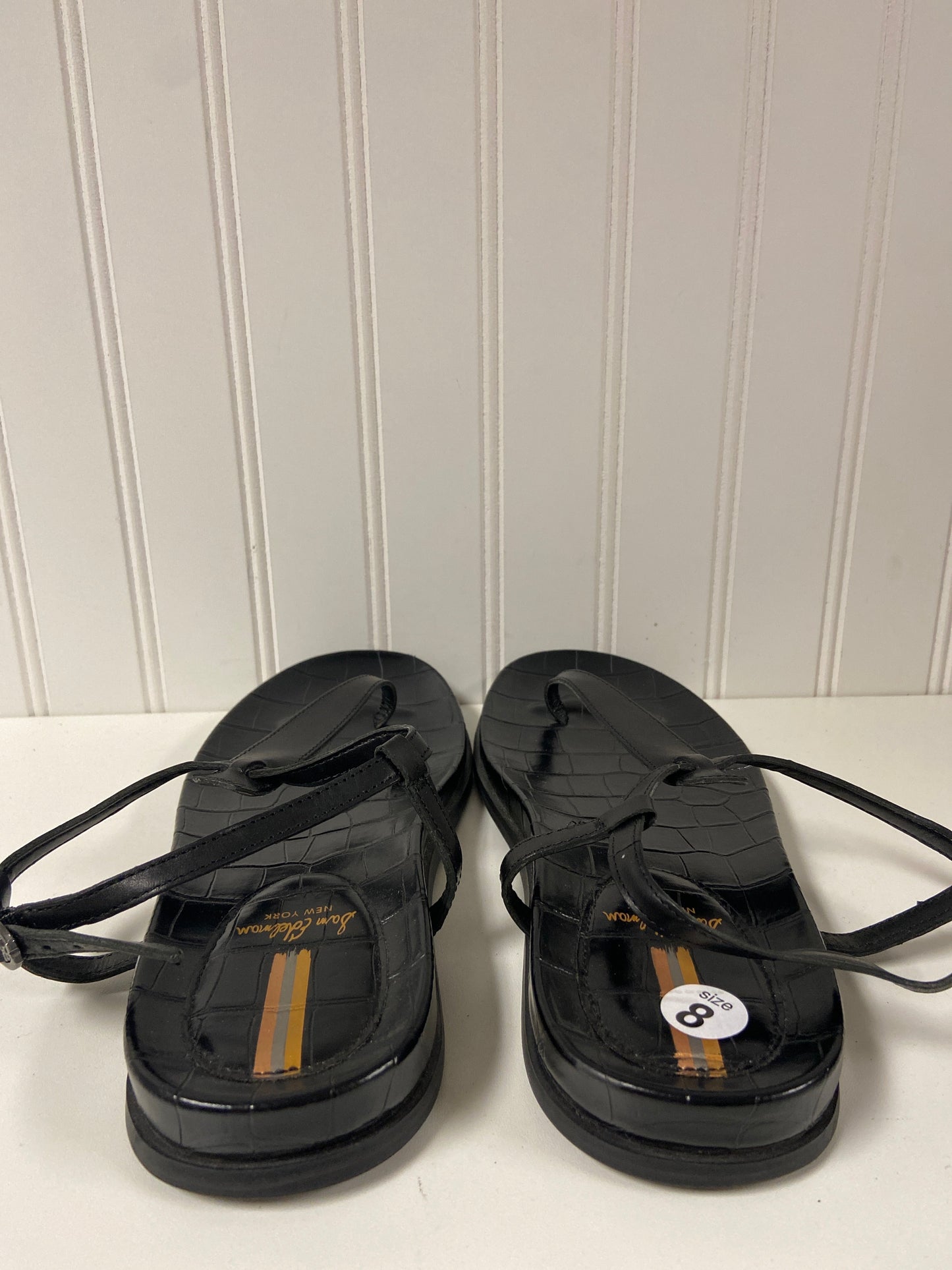 Black Sandals Flats Sam Edelman, Size 8