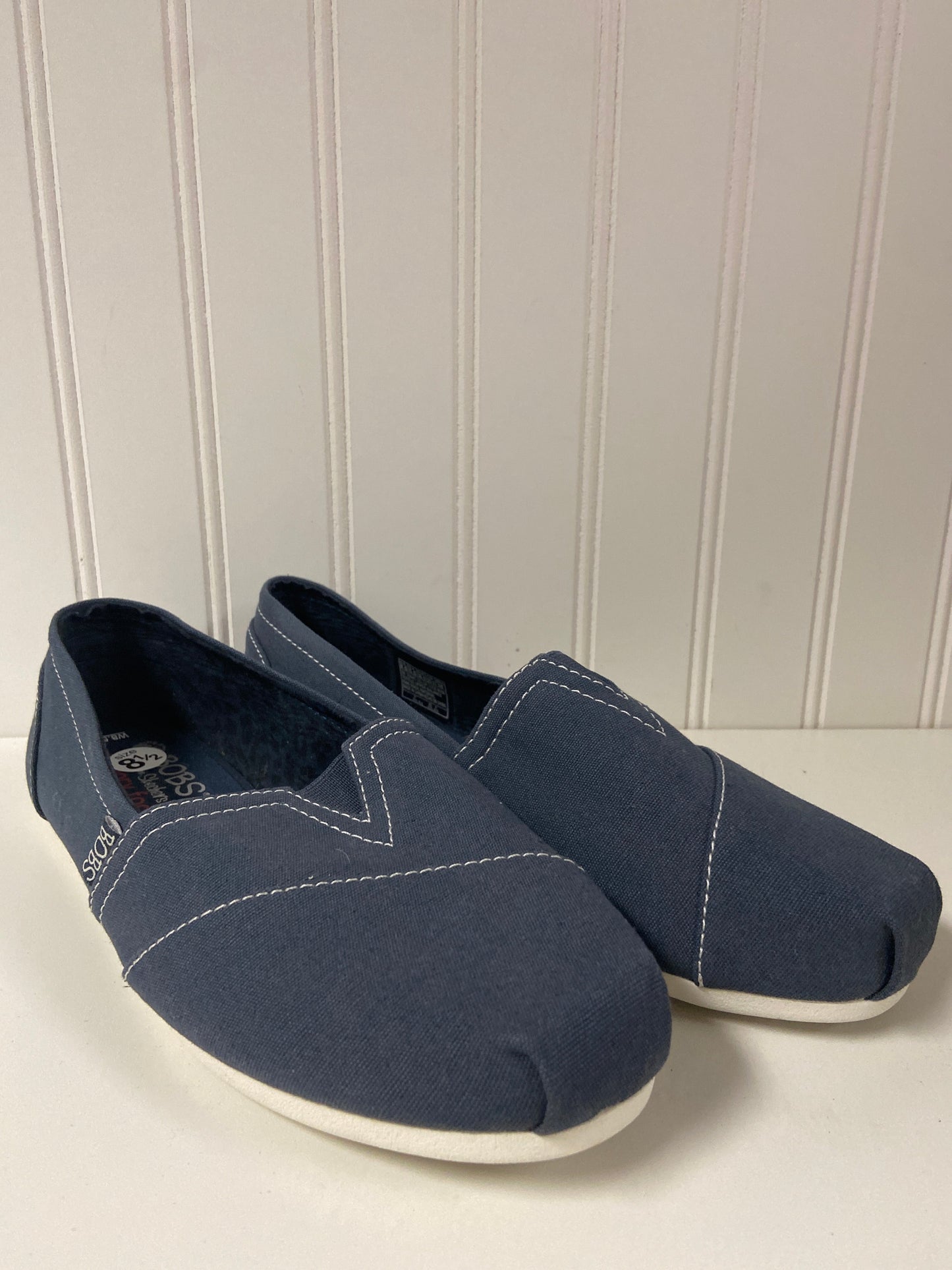 Navy Shoes Flats Bobs, Size 8.5