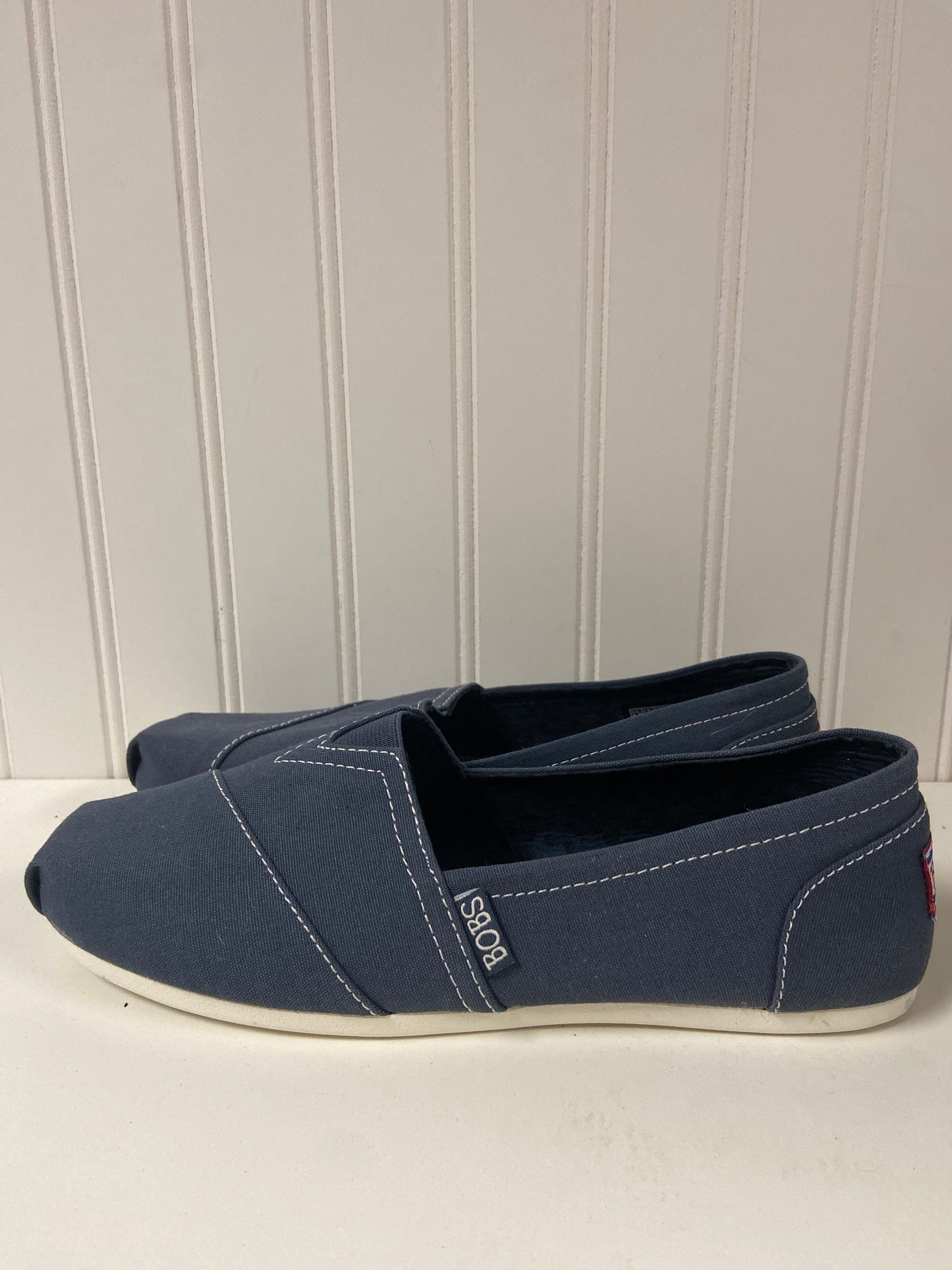 Navy Shoes Flats Bobs, Size 8.5