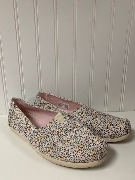 Pink Shoes Flats Toms, Size 8.5