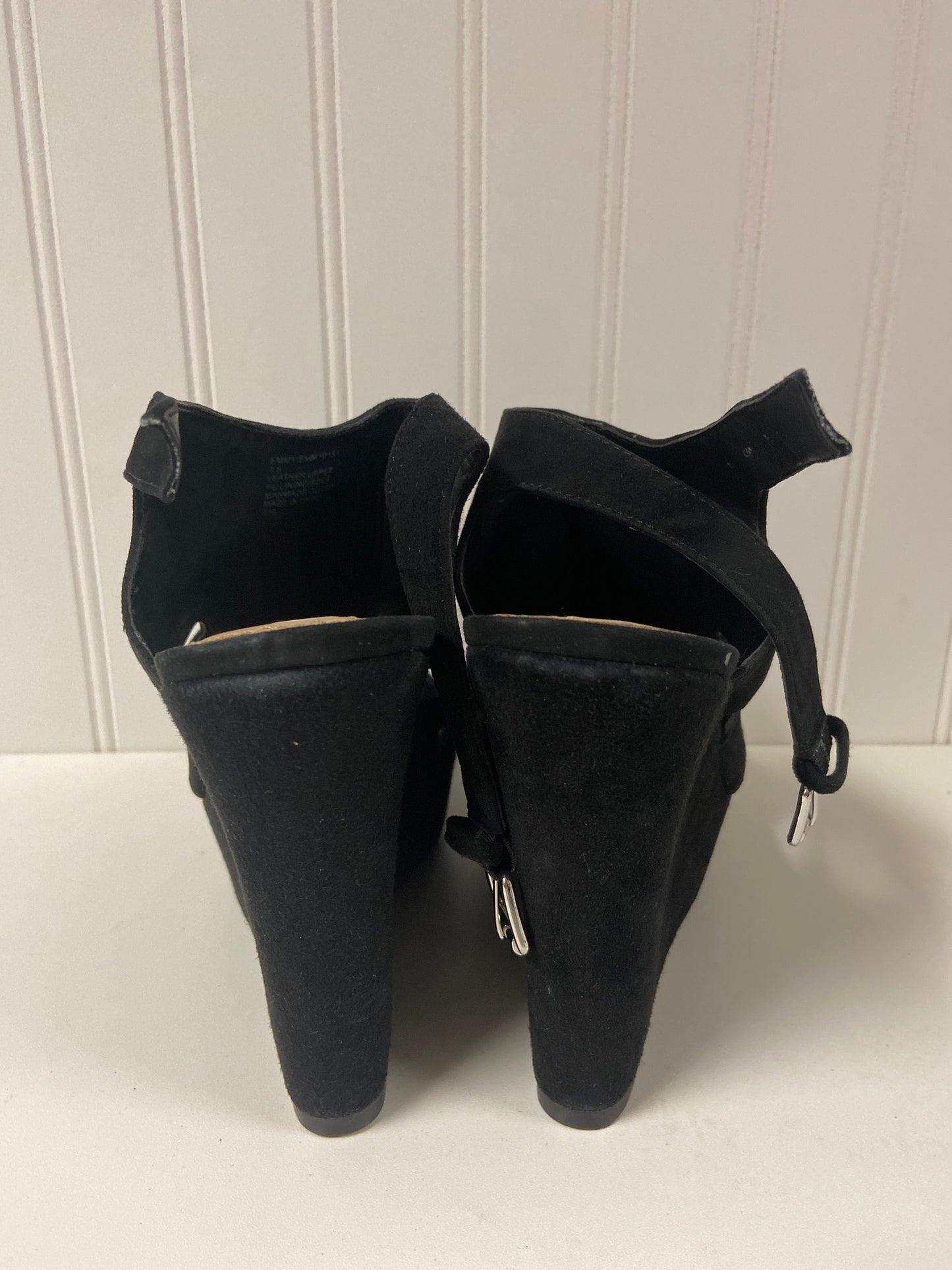 Black Shoes Heels Wedge Steve Madden, Size 7.5