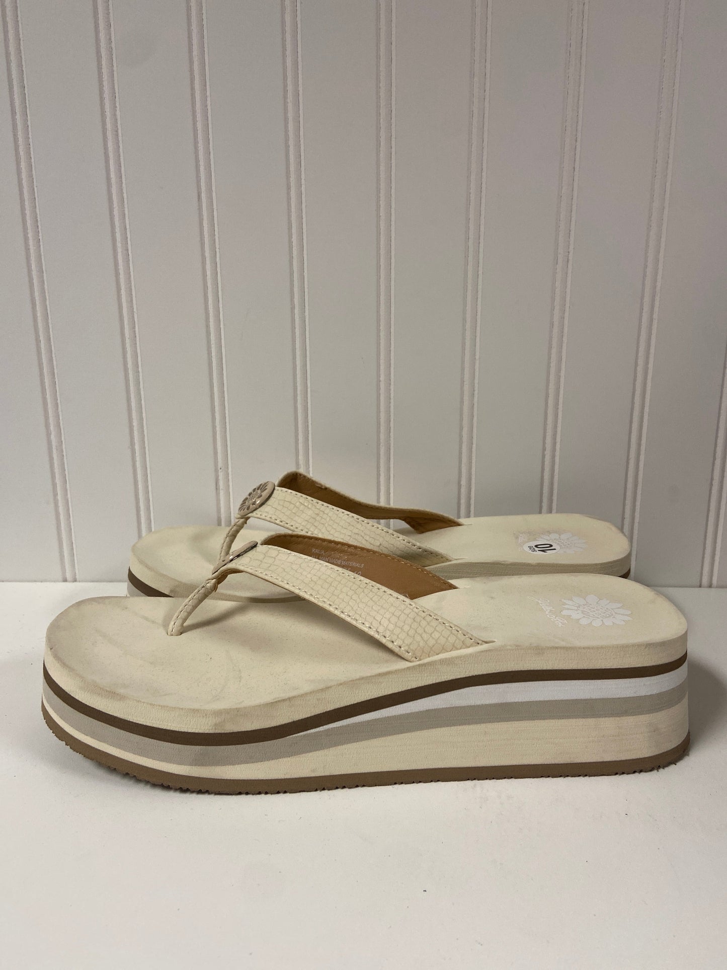 Cream Sandals Heels Stiletto Yellow Box, Size 10