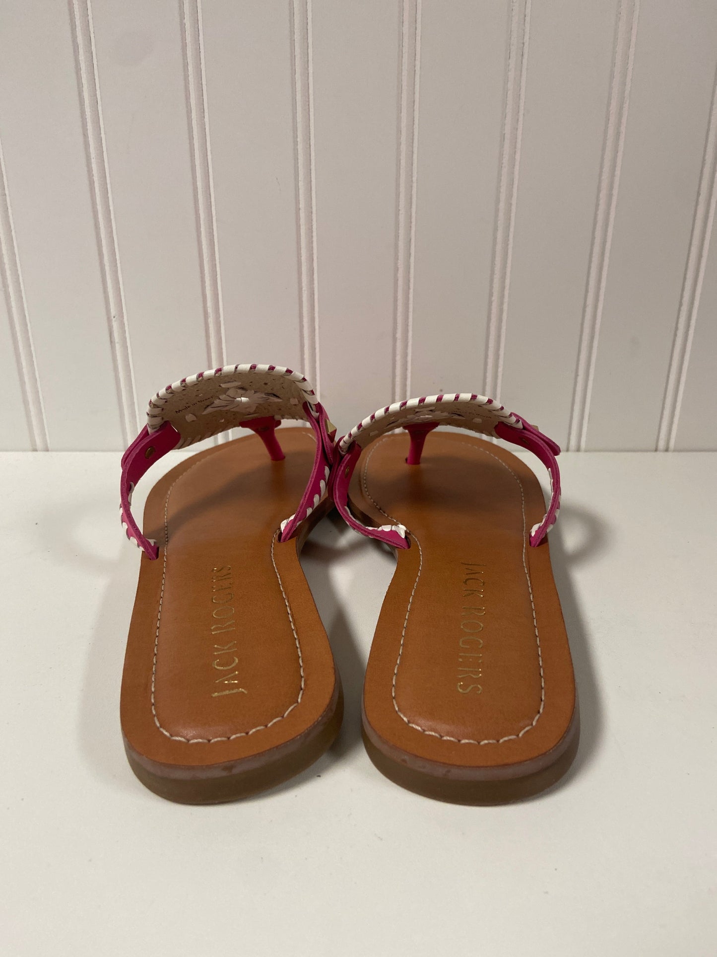 Brown & Pink Sandals Flip Flops Jack Rogers, Size 8.5