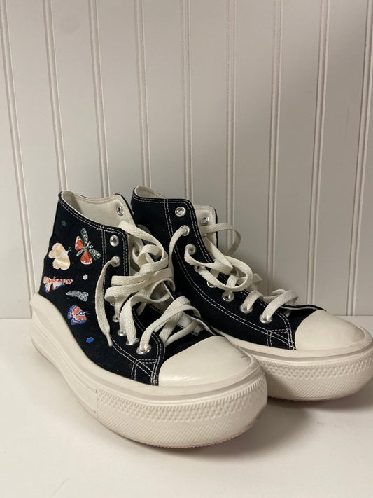 Black Shoes Sneakers Platform Converse, Size 9.5