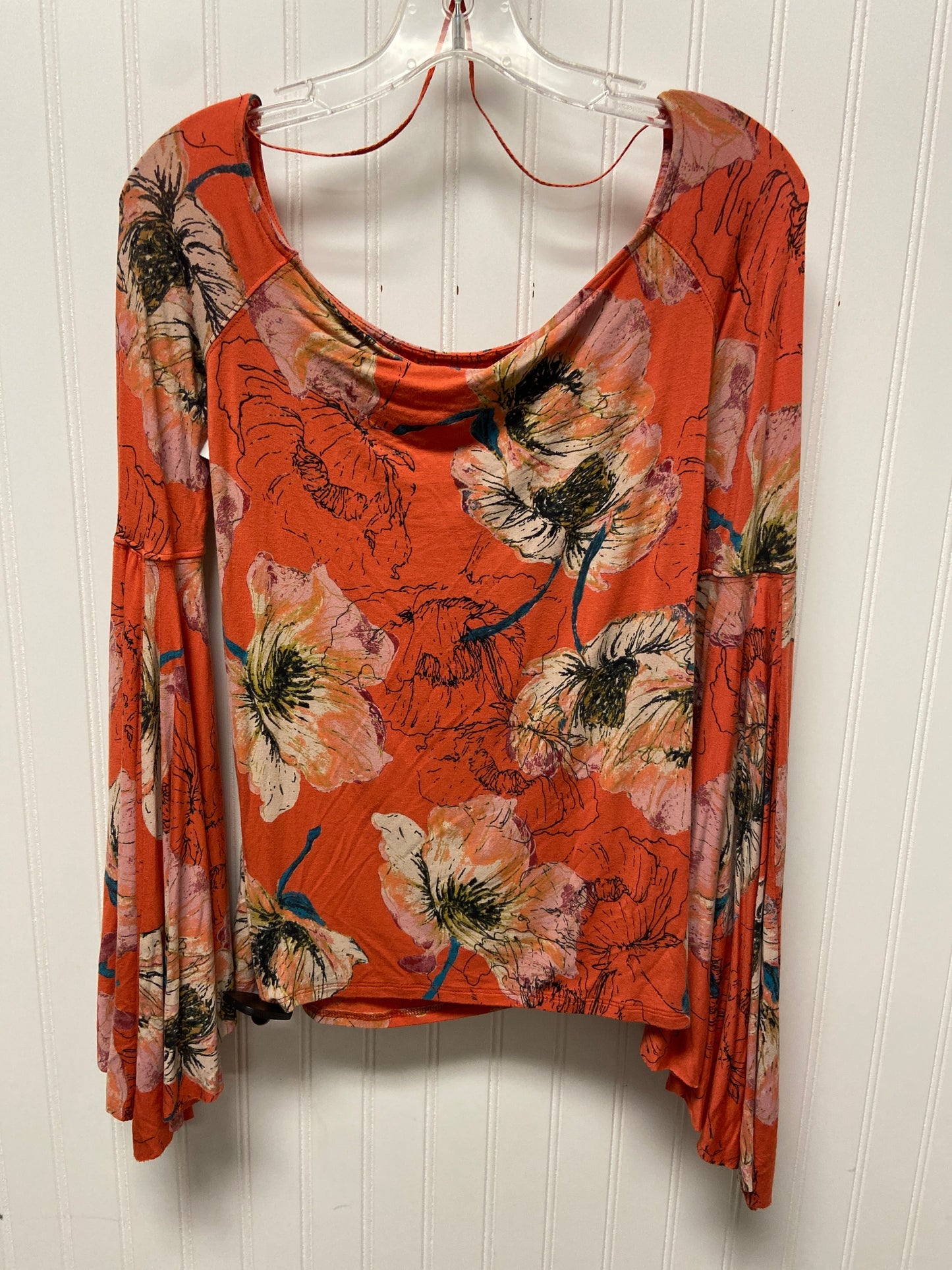 Top Long Sleeve By We The Free In Orange, Size: S