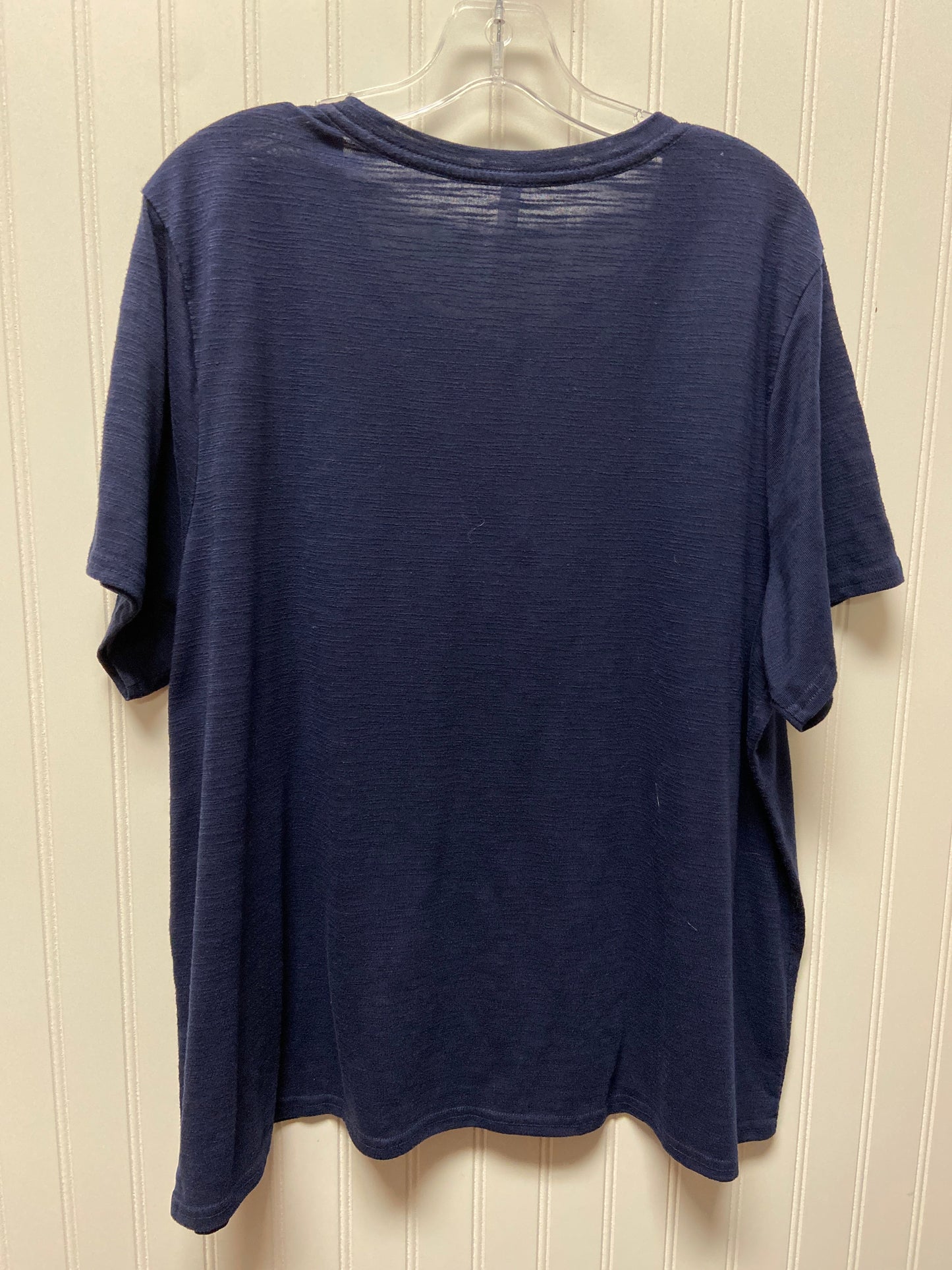 Athletic Top Short Sleeve By Fabletics In Navy, Size: 8.5