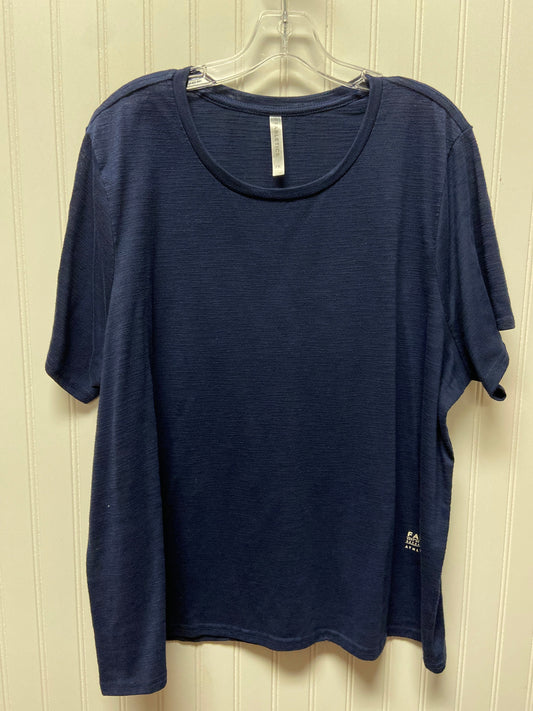 Athletic Top Short Sleeve By Fabletics In Navy, Size: 8.5