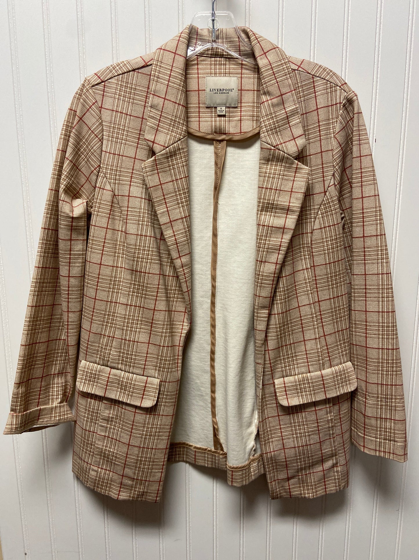 Blazer By Liverpool In Plaid, Size: S