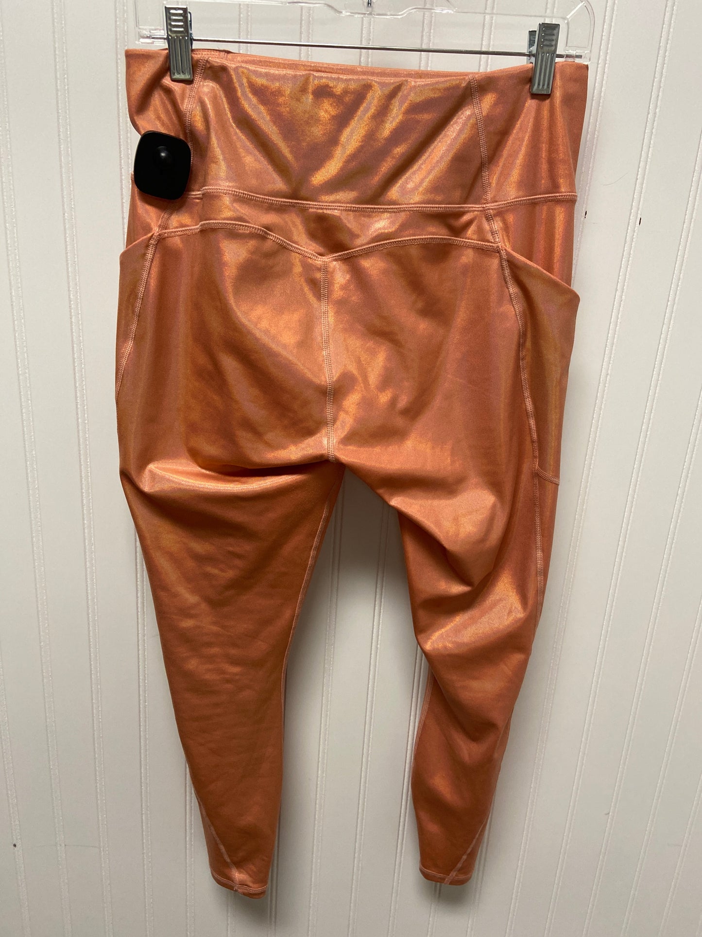 Athletic Leggings By Fabletics In Orange, Size: L