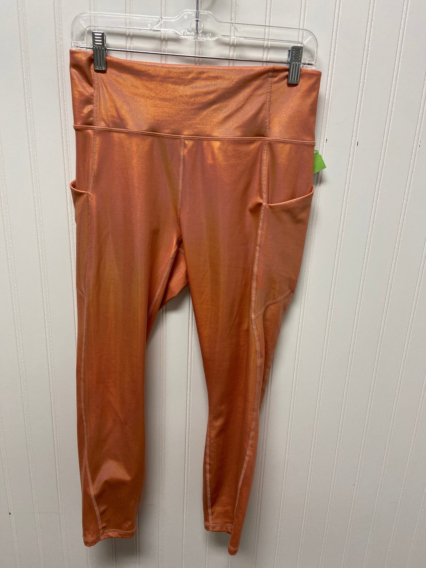 Athletic Leggings By Fabletics In Orange, Size: L