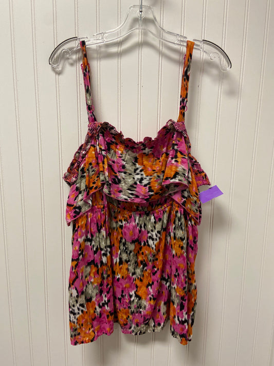 Orange & Pink Top Sleeveless Elle, Size 2x