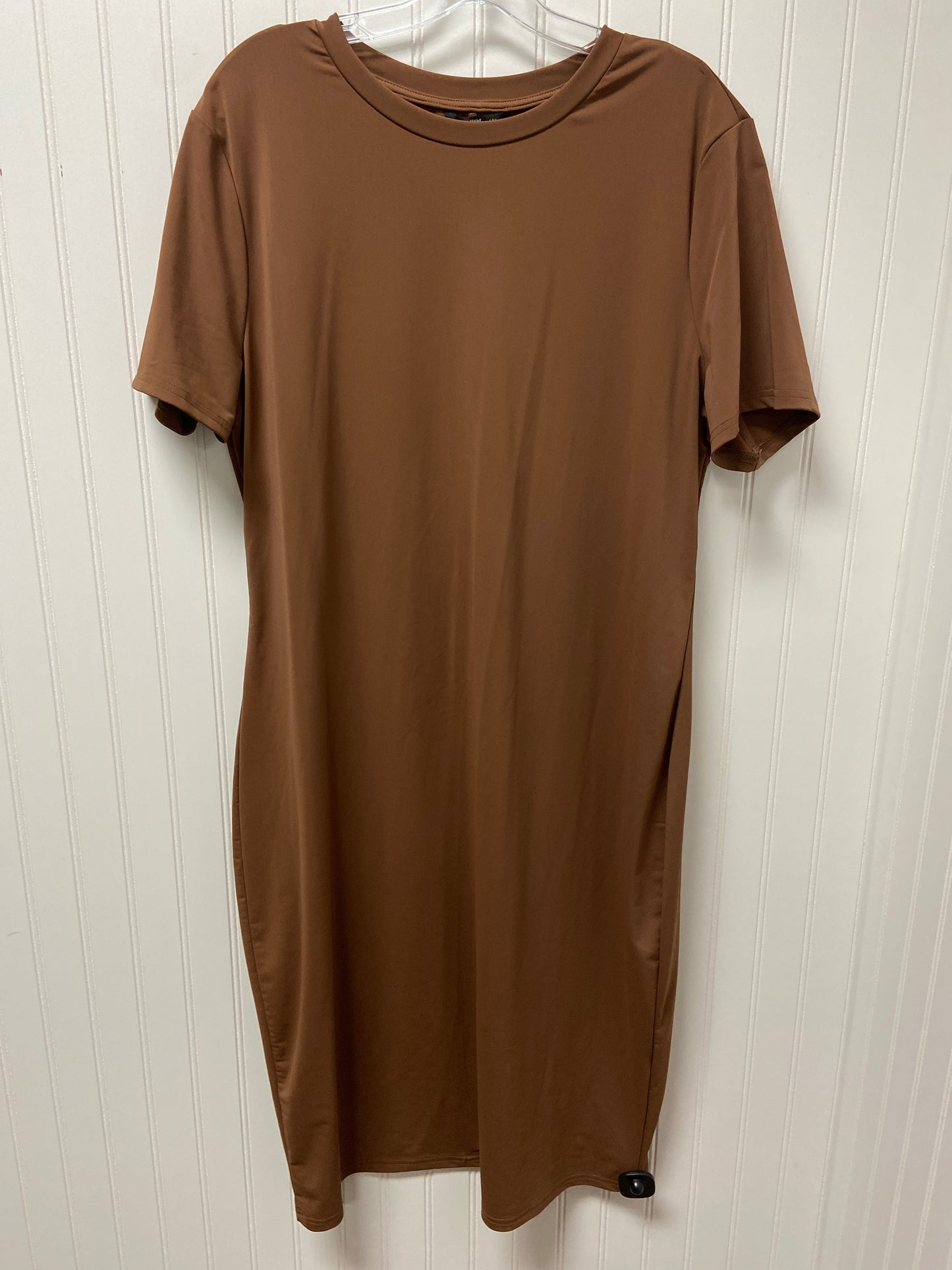 Brown Dress Casual Midi Shein, Size 4x