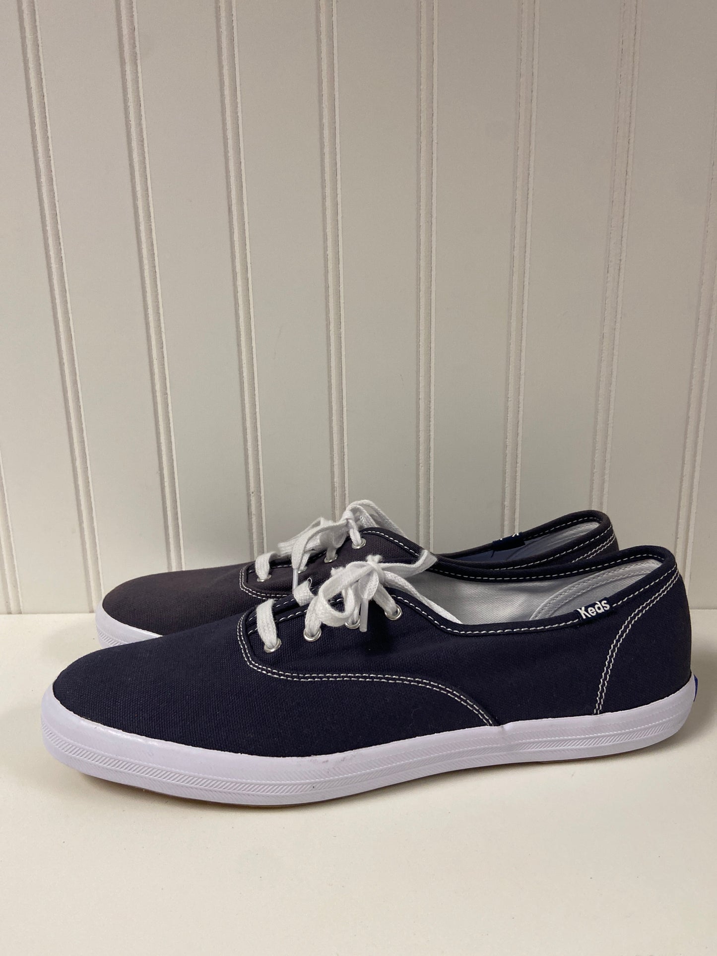 Navy Shoes Flats Keds, Size 10