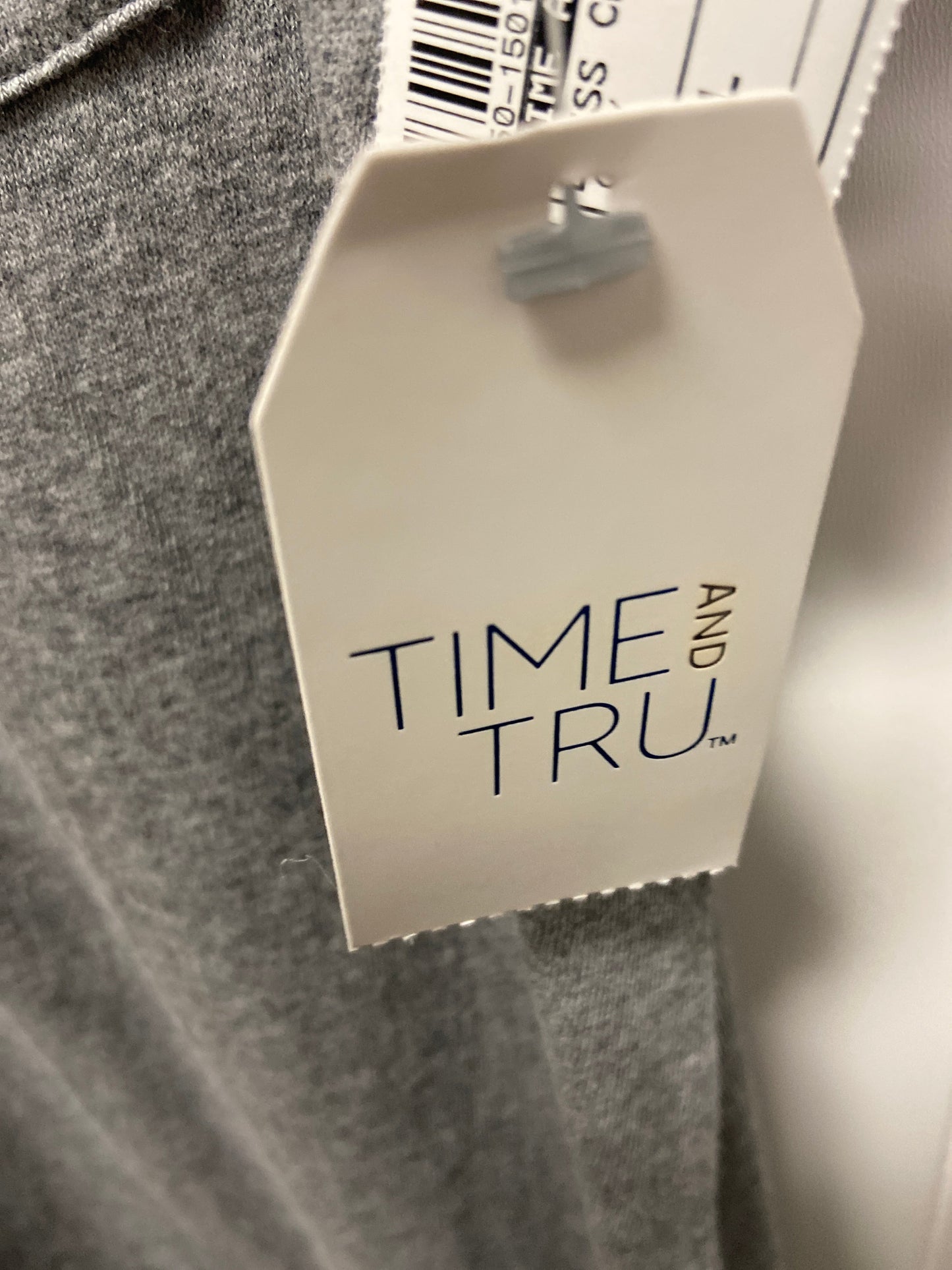 Grey Dress Casual Midi Time And Tru, Size Xl