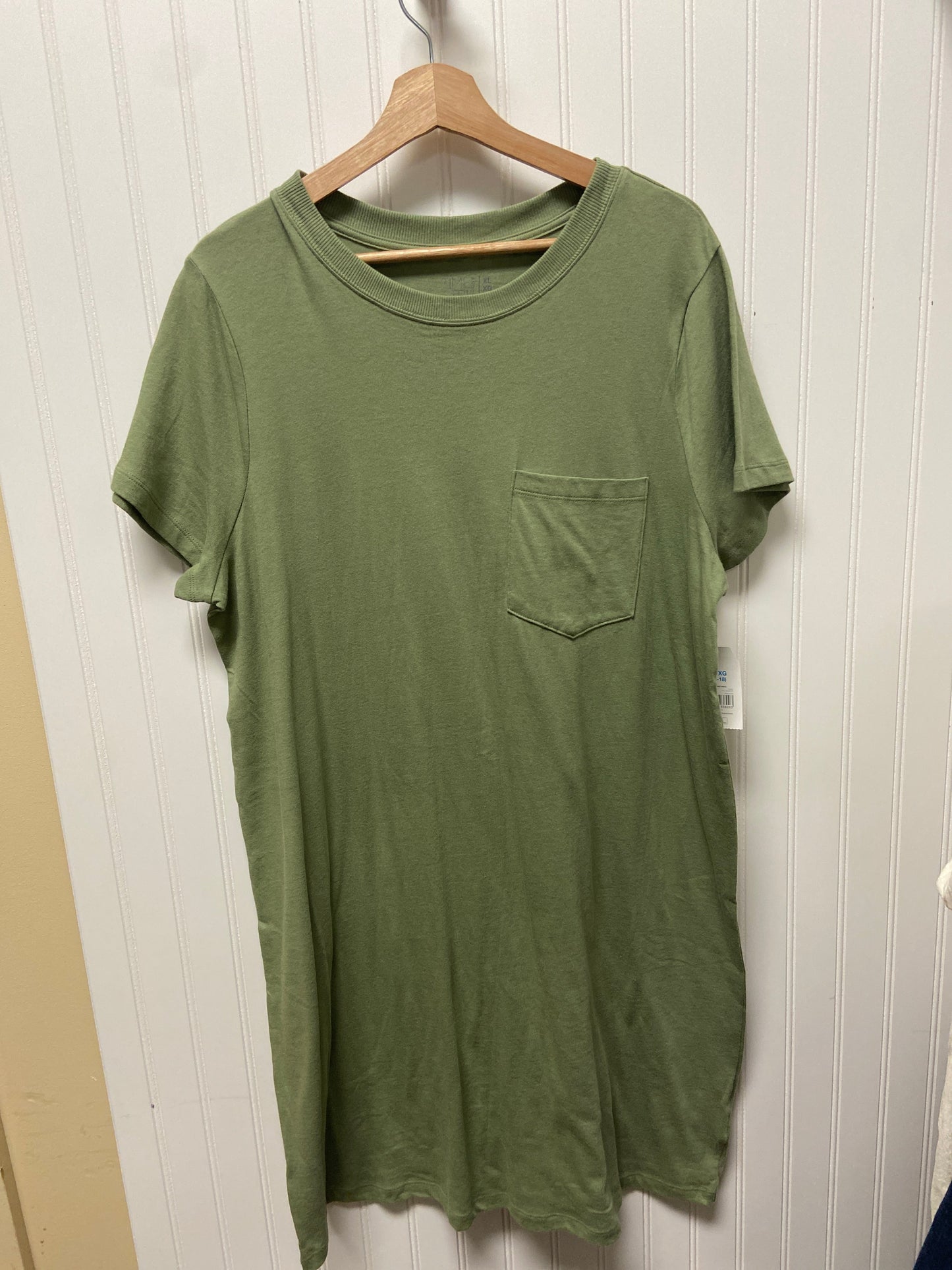 Green Dress Casual Short Time And Tru, Size Xl