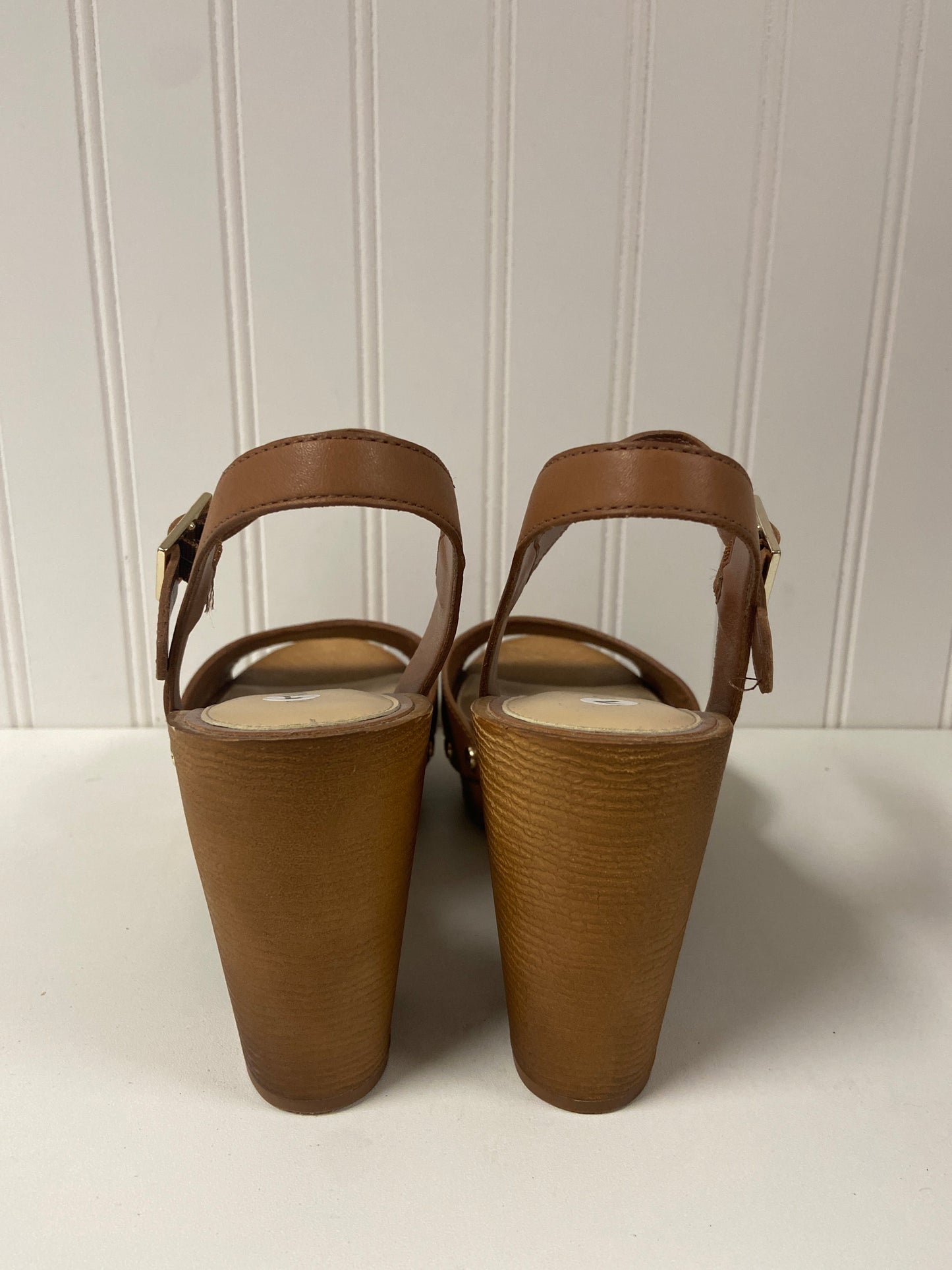 Brown Sandals Heels Block Gianni Bini, Size 7