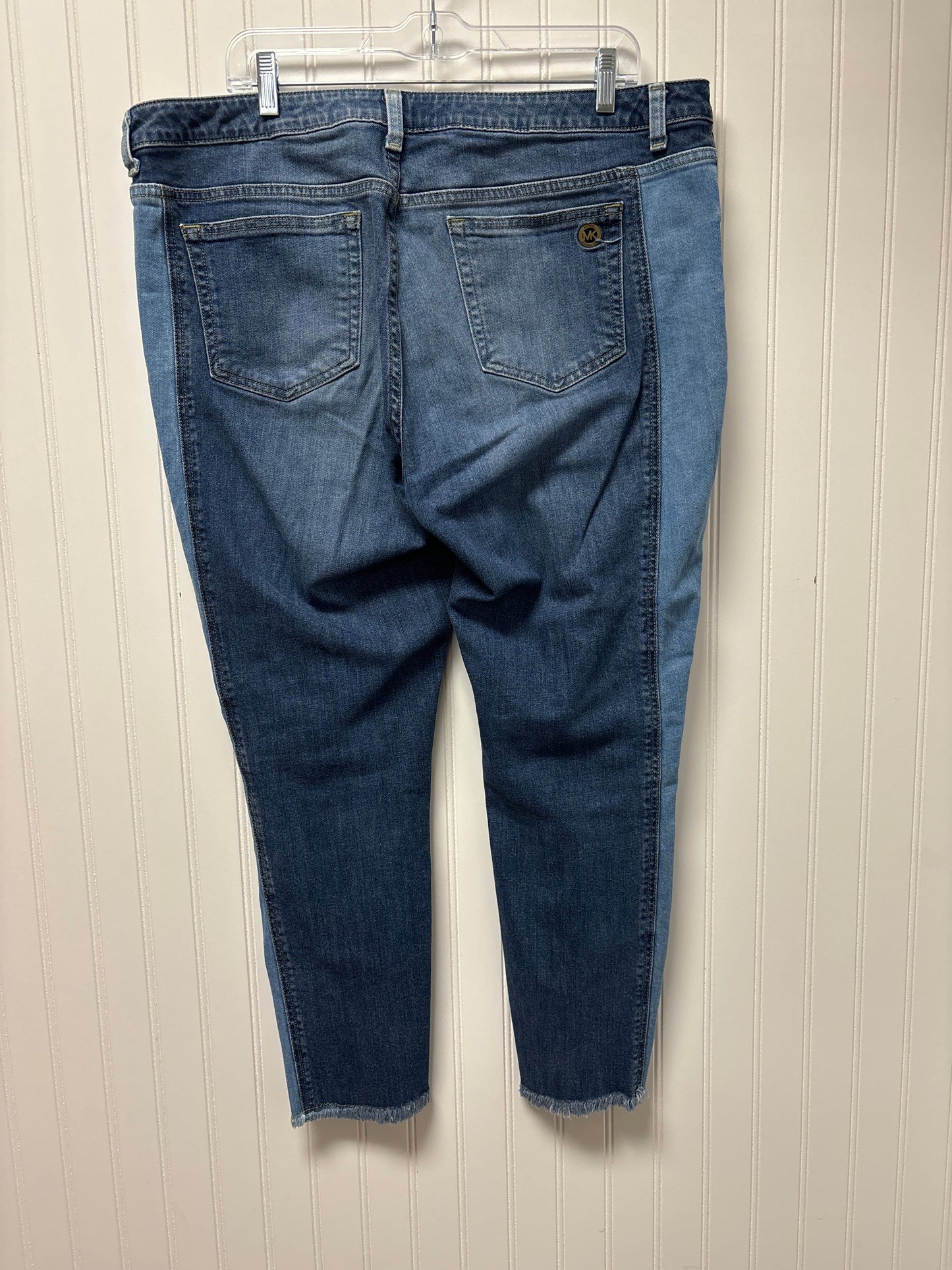 Blue Denim Jeans Designer Michael By Michael Kors, Size 16