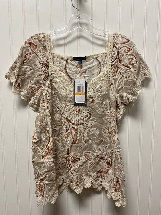 Beige Top Short Sleeve Democracy, Size S