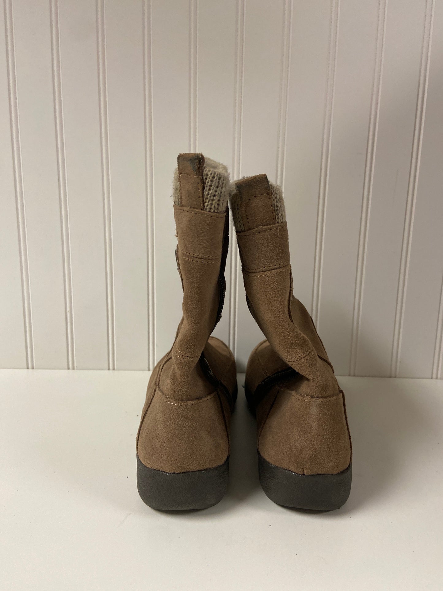 Tan Boots Ankle Flats Easy Spirit, Size 8