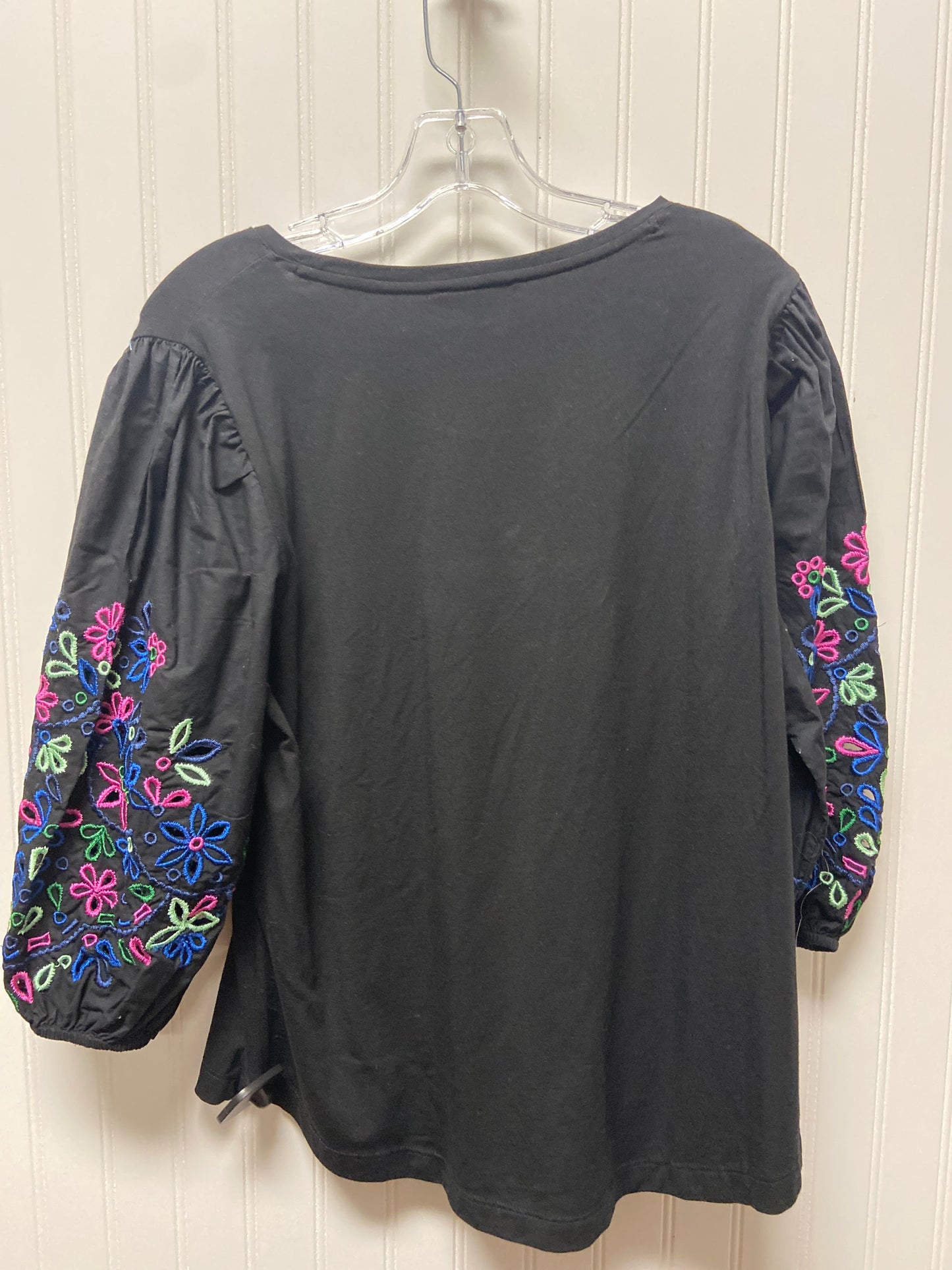 Black Top Short Sleeve Chicos, Size L