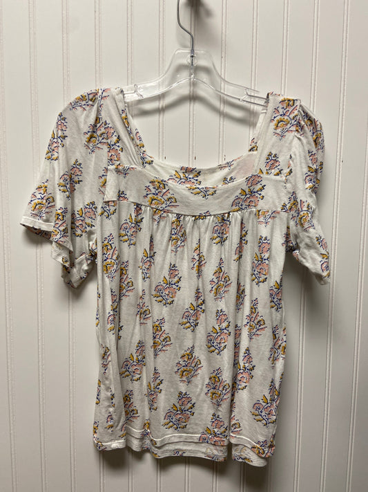 Top Short Sleeve By Lucky Brand In White, Size: M