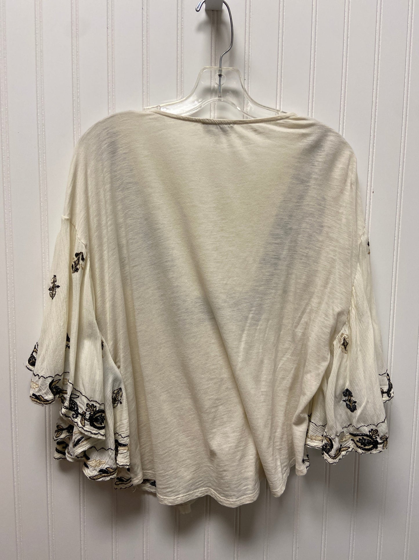 Cream Top Short Sleeve Lucky Brand, Size S