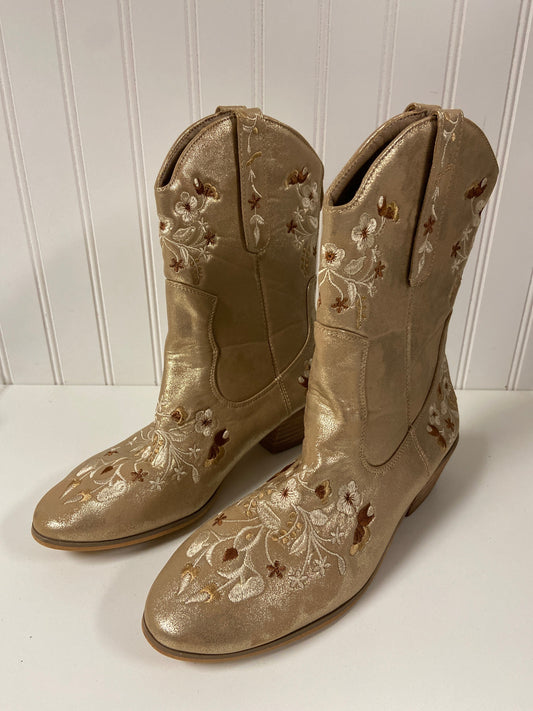 Boots Western By Comfortview In Gold, Size: 8.5