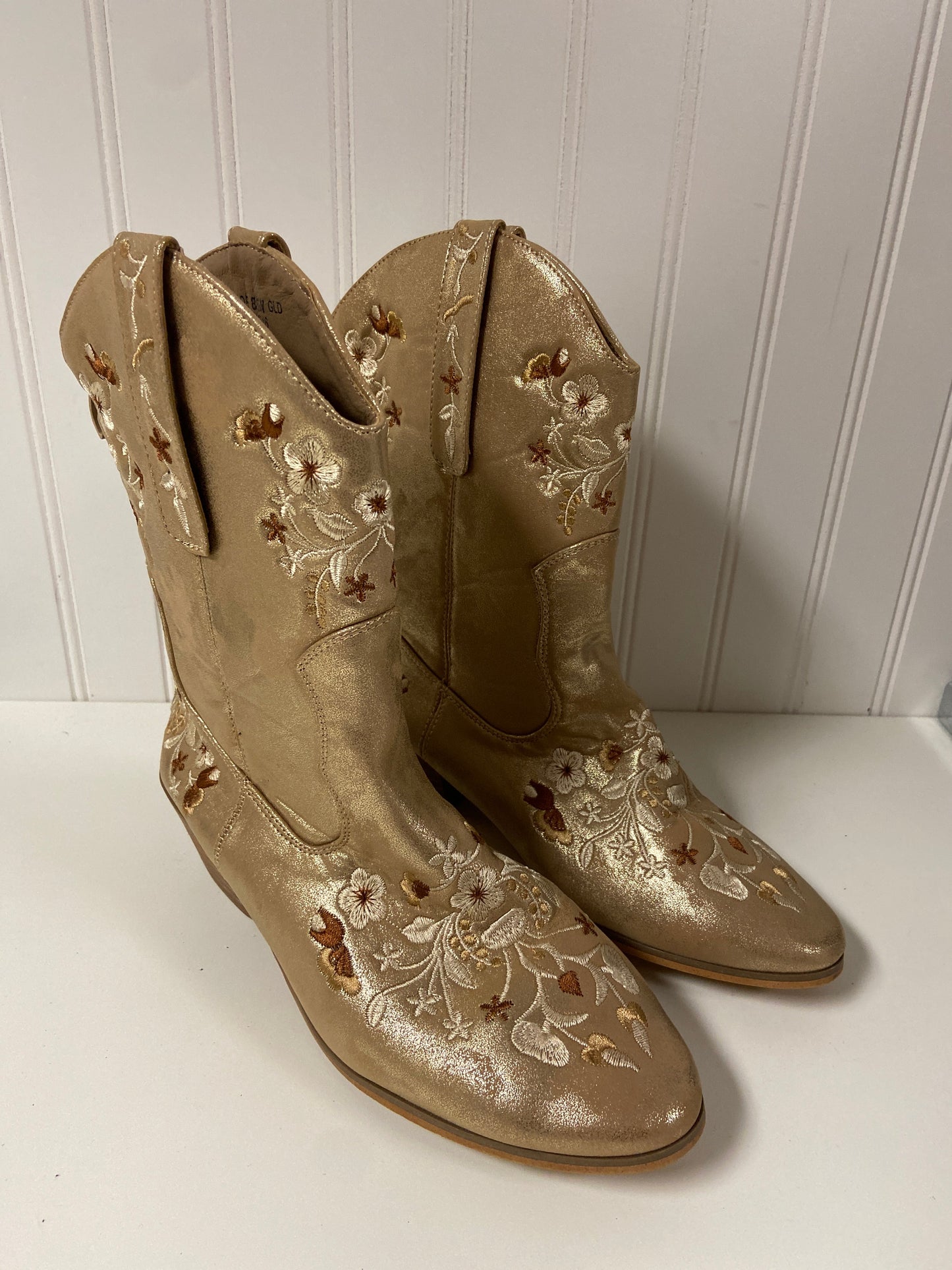 Boots Western By Comfortview In Gold, Size: 8.5