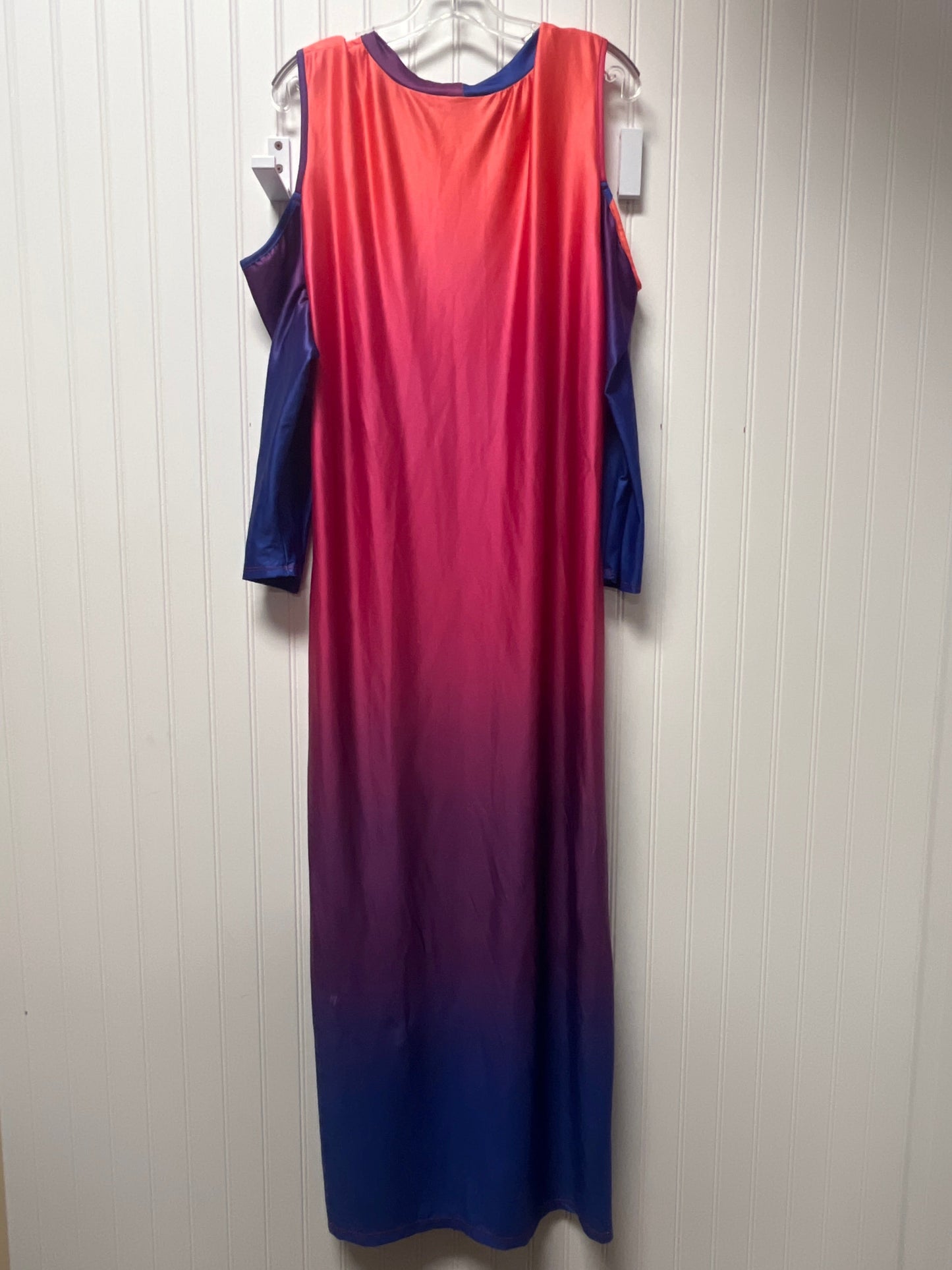 Dress Casual Maxi By Ashley Stewart In Blue & Red, Size: 3x