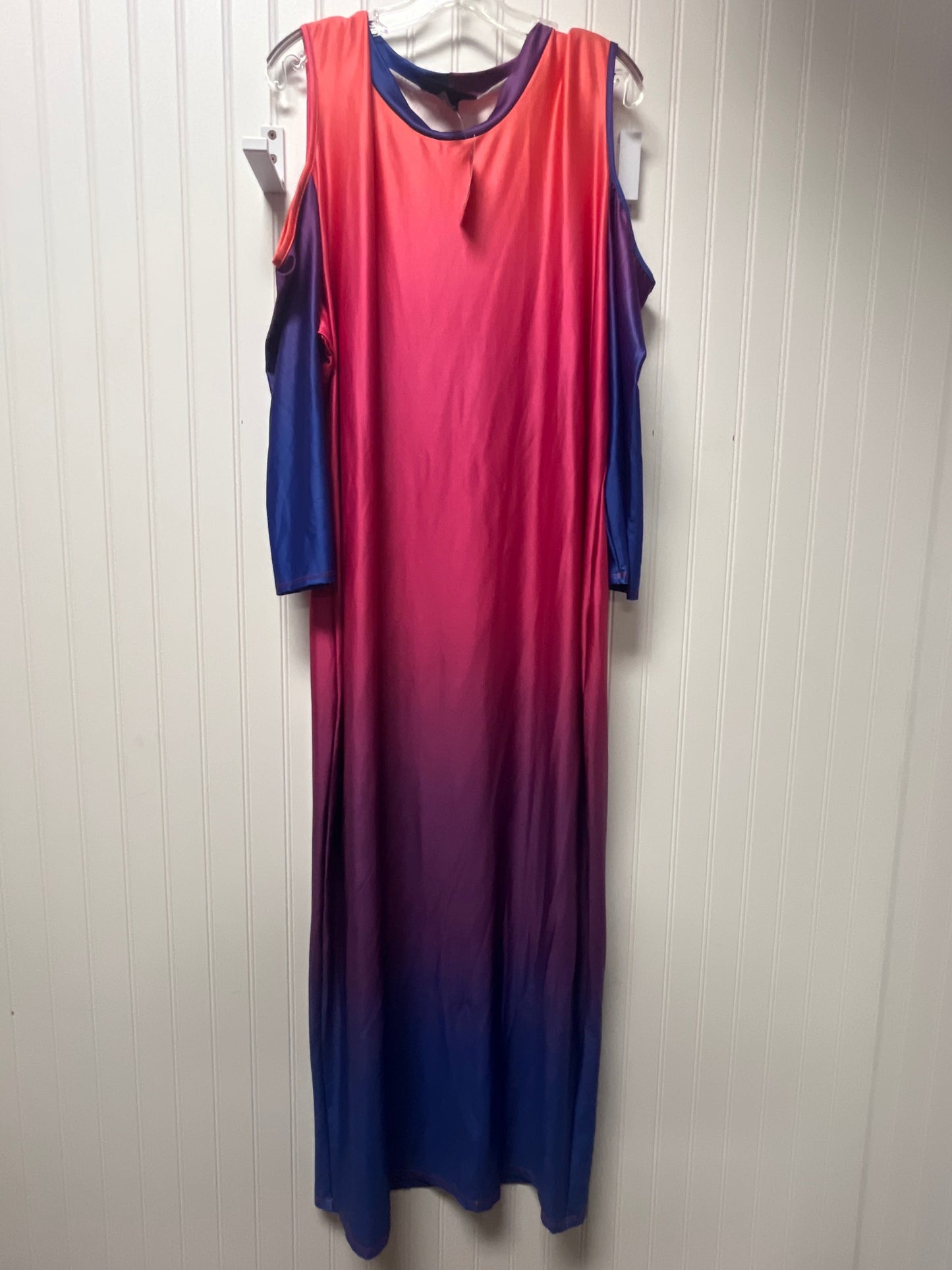 Dress Casual Maxi By Ashley Stewart In Blue & Red, Size: 3x