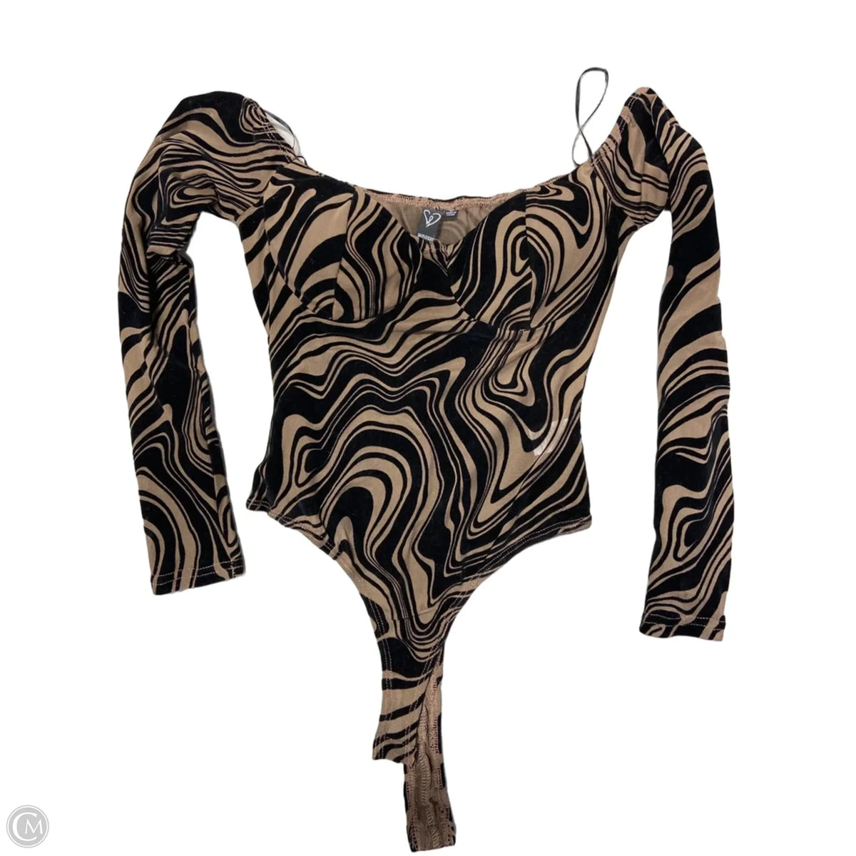 Top Long Sleeve By Windsor In Brown, Size: M