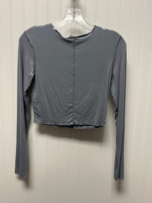 Top Long Sleeve By Zara In Blue, Size: M