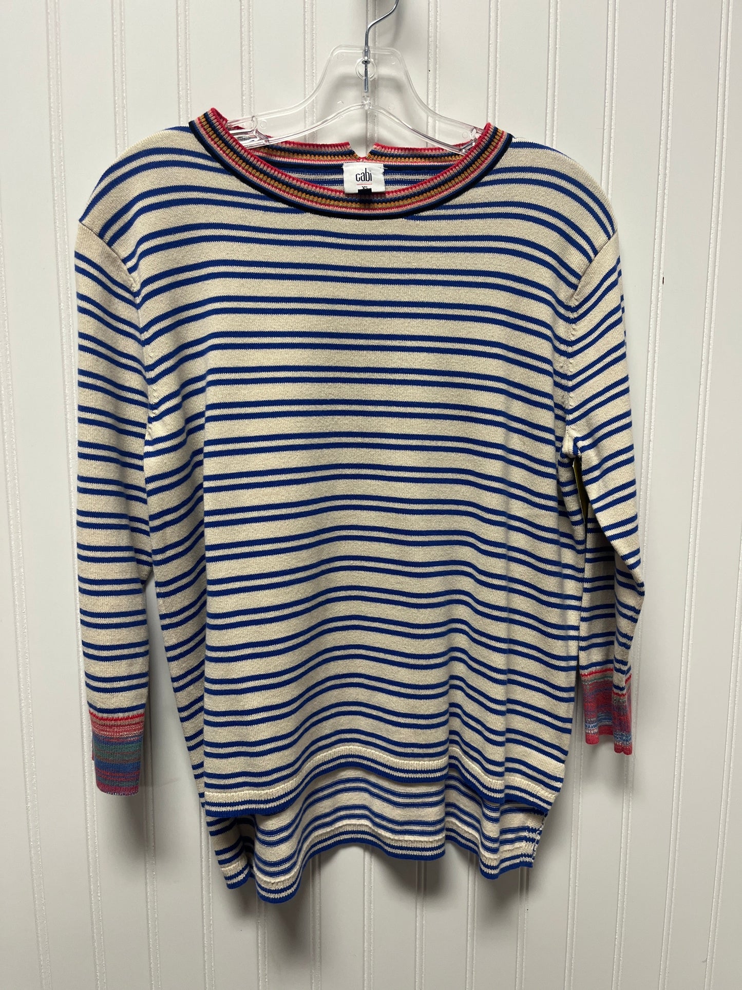 Sweater By Cabi In Striped Pattern, Size: Xs