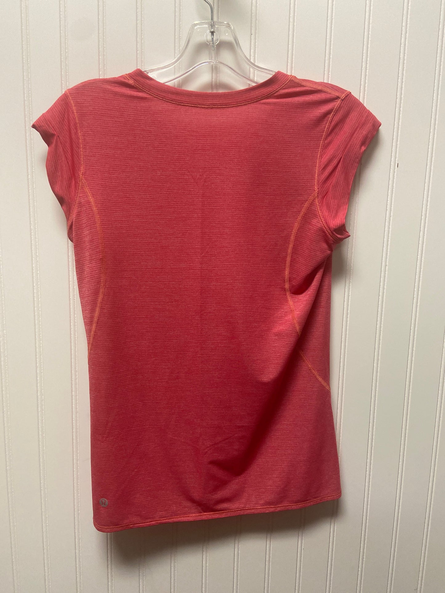 Athletic Top Short Sleeve By Lululemon In Pink, Size: S