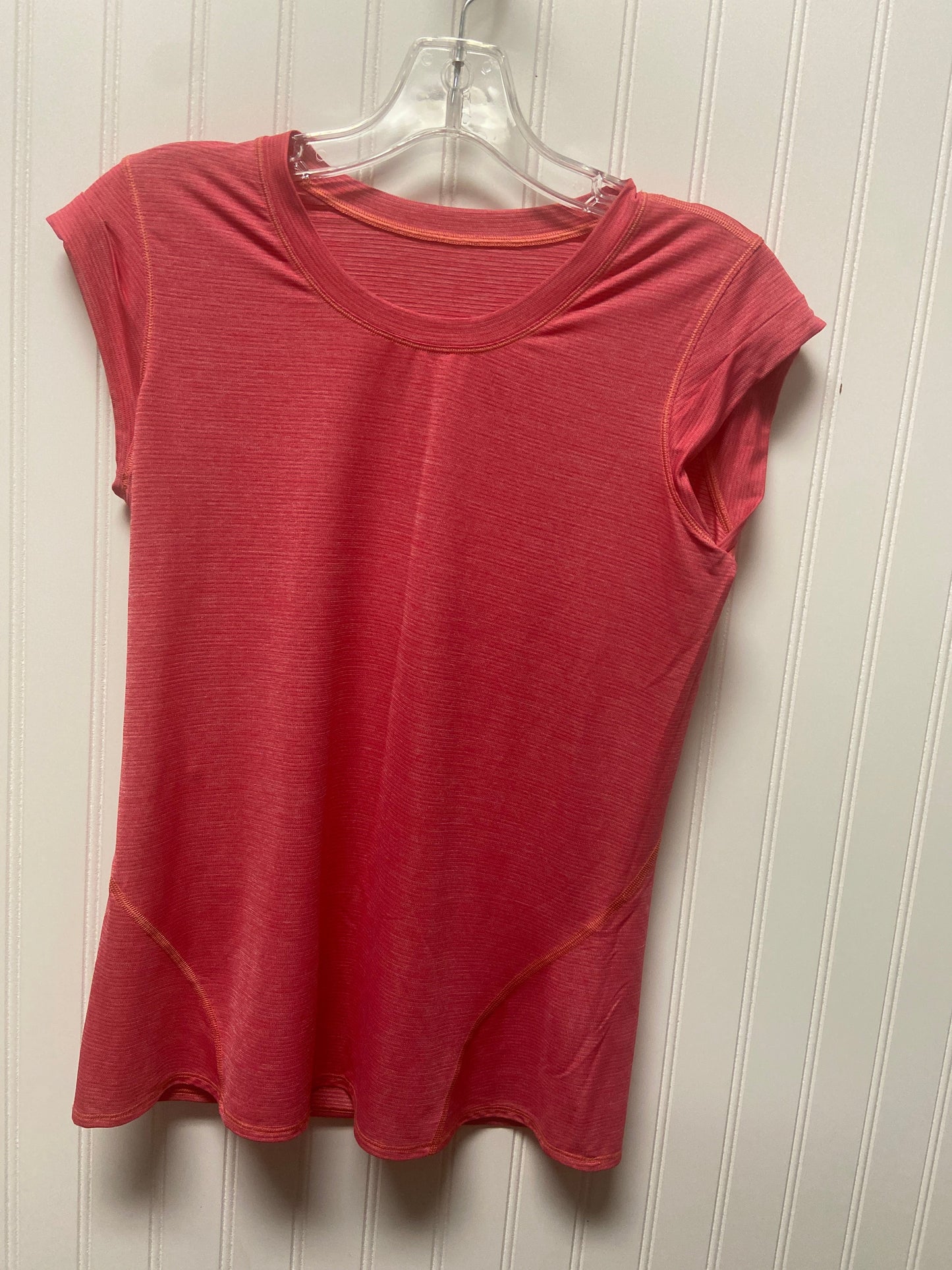 Athletic Top Short Sleeve By Lululemon In Pink, Size: S