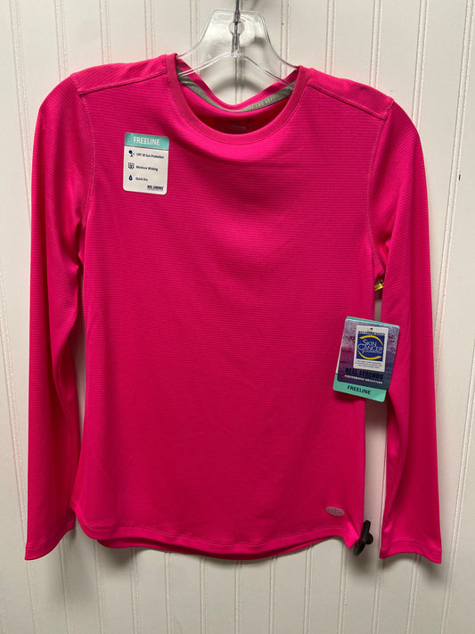 Athletic Top Long Sleeve Crewneck By Reel Legends In Pink, Size: Xs