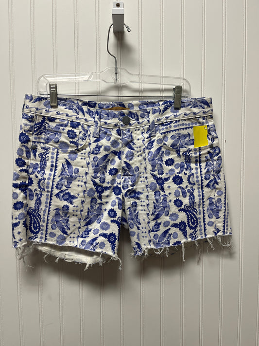 Shorts Designer By Rebecca Minkoff In Blue & White, Size: 8