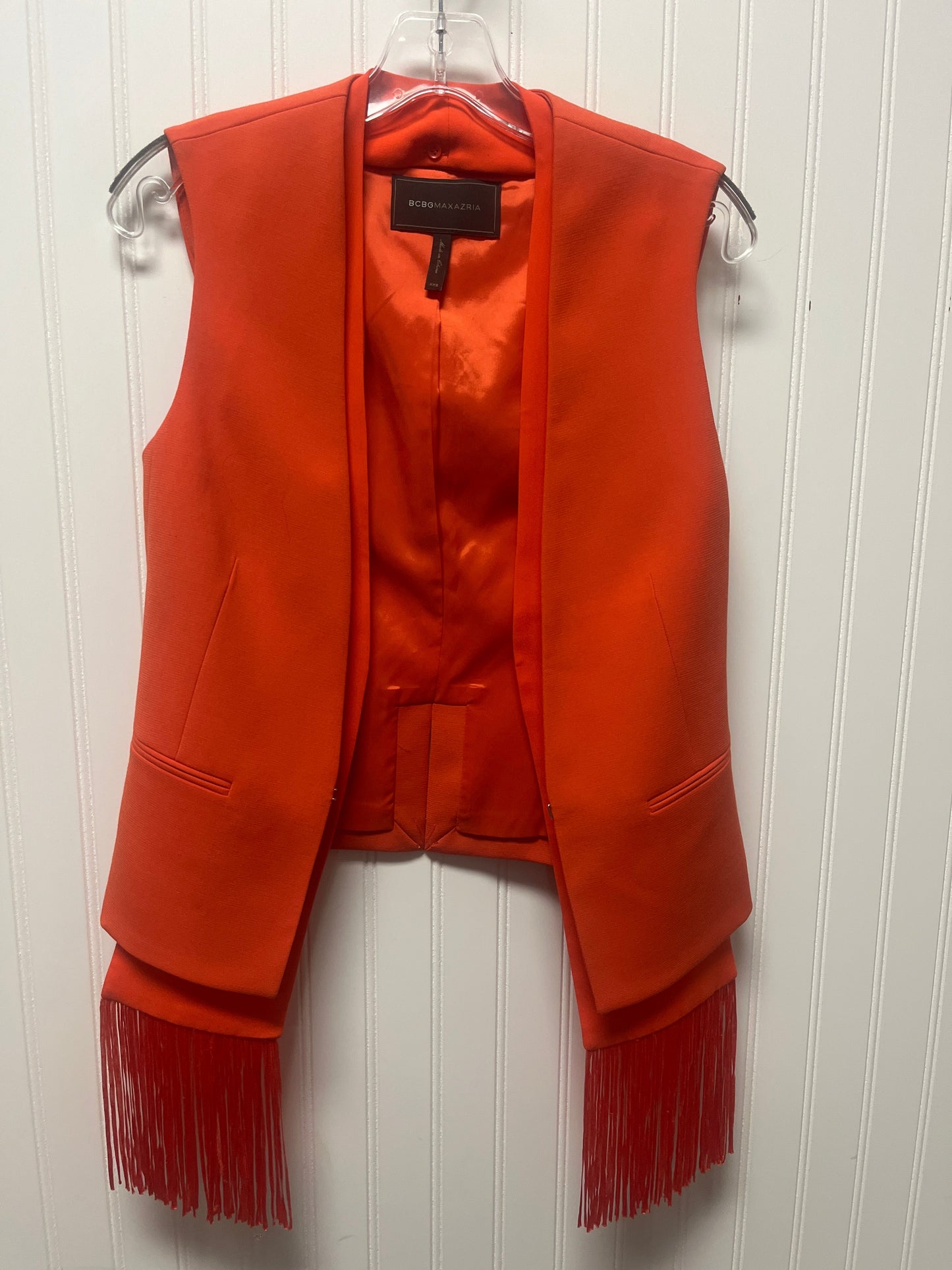 Vest Other By Bcbgmaxazria In Orange, Size: Xs