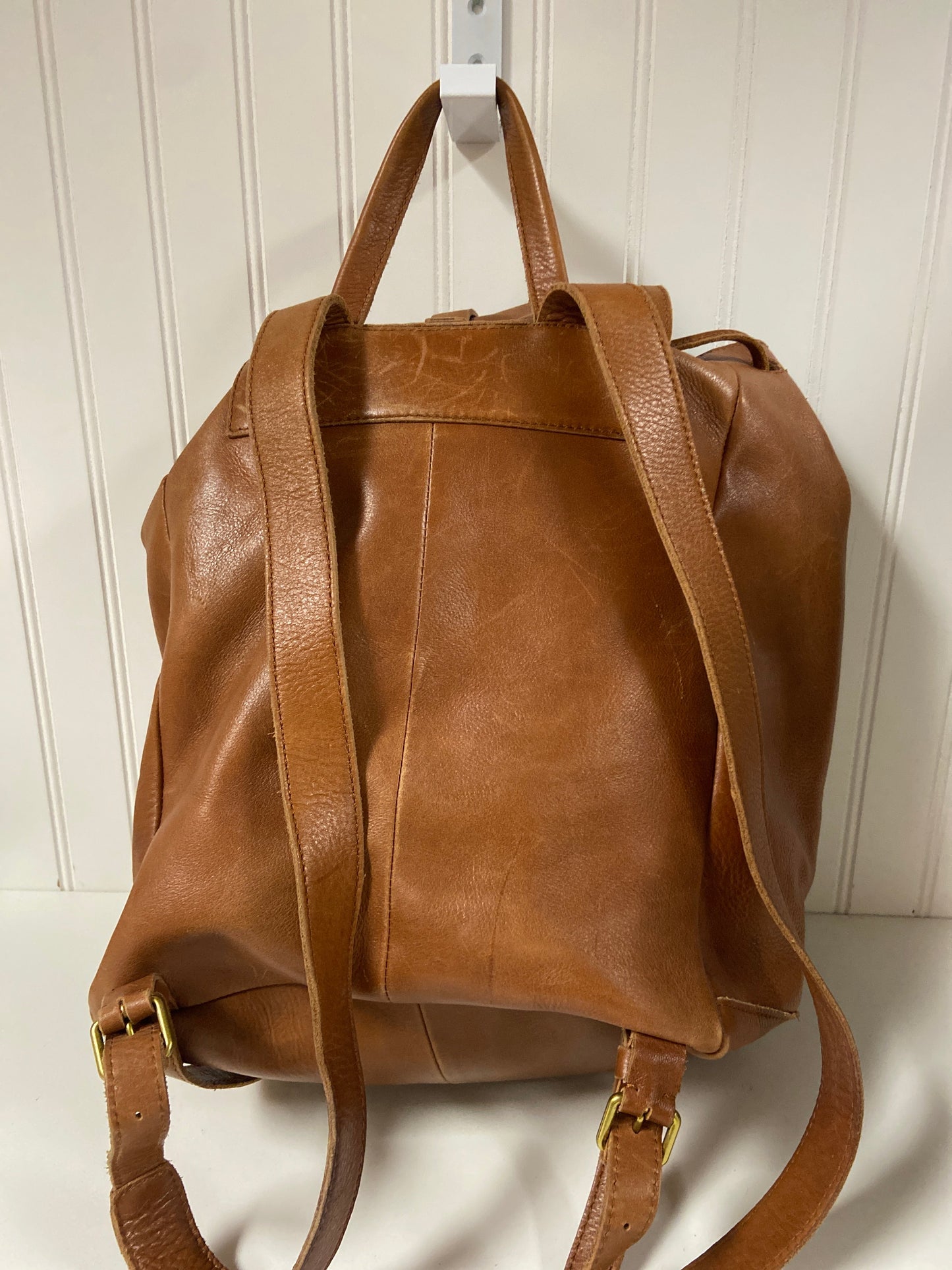 Backpack Leather By Madewell, Size: Large