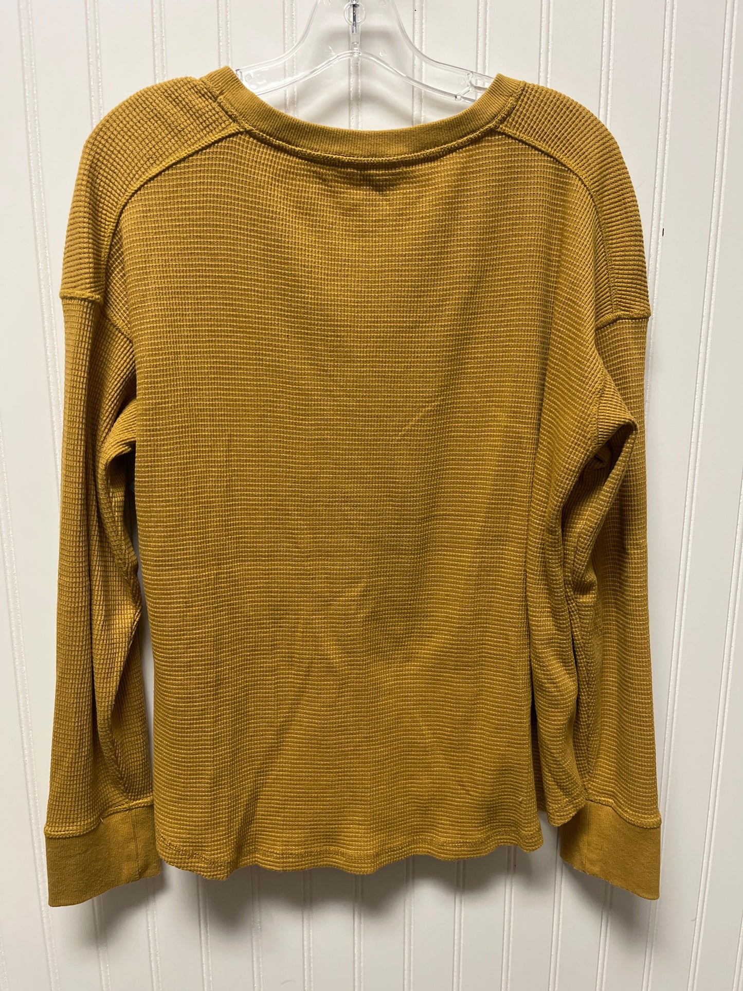 Top Long Sleeve Basic By Eddie Bauer In Yellow, Size: L