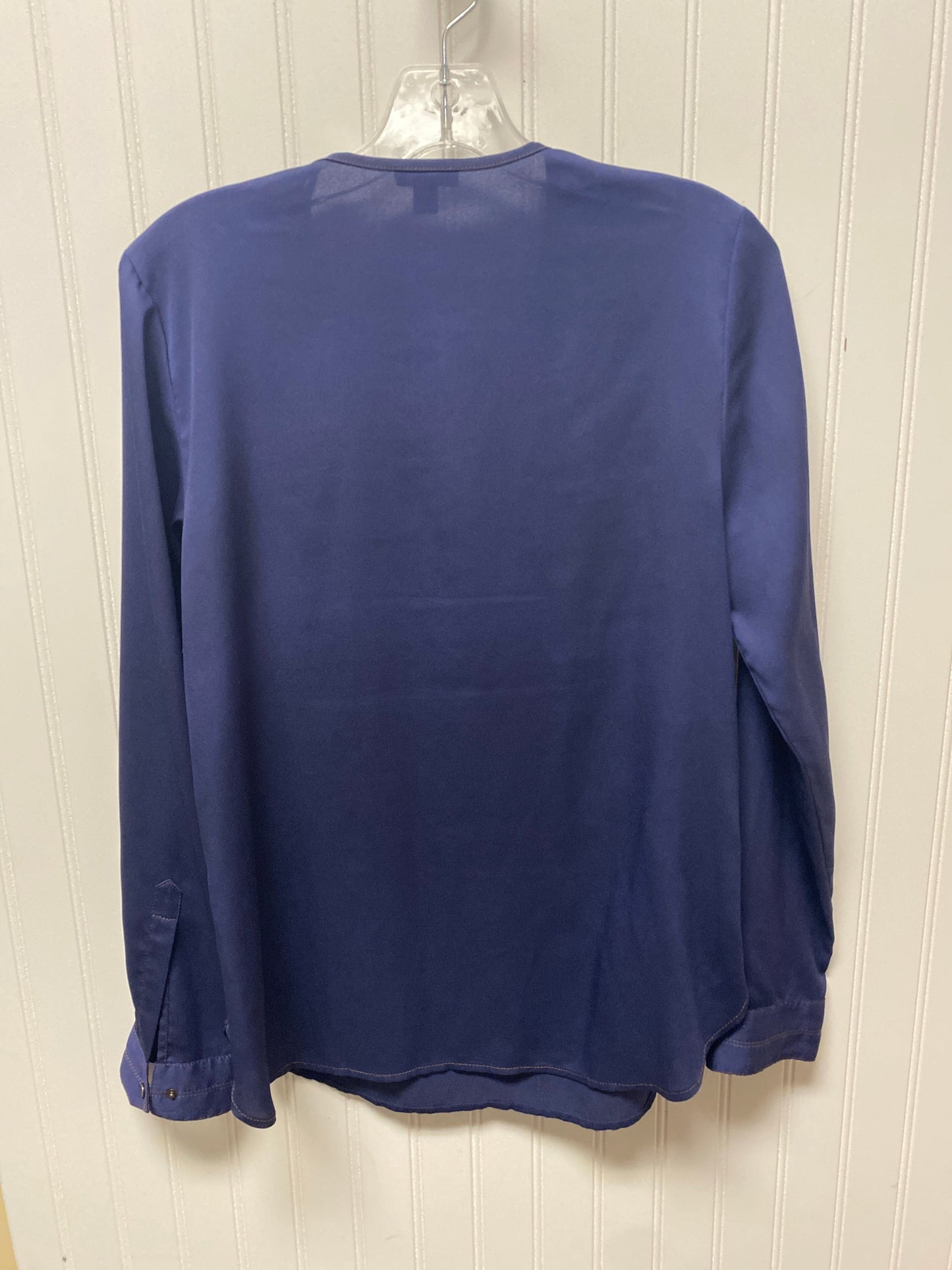 Top Long Sleeve By Ann Taylor In Navy, Size: S