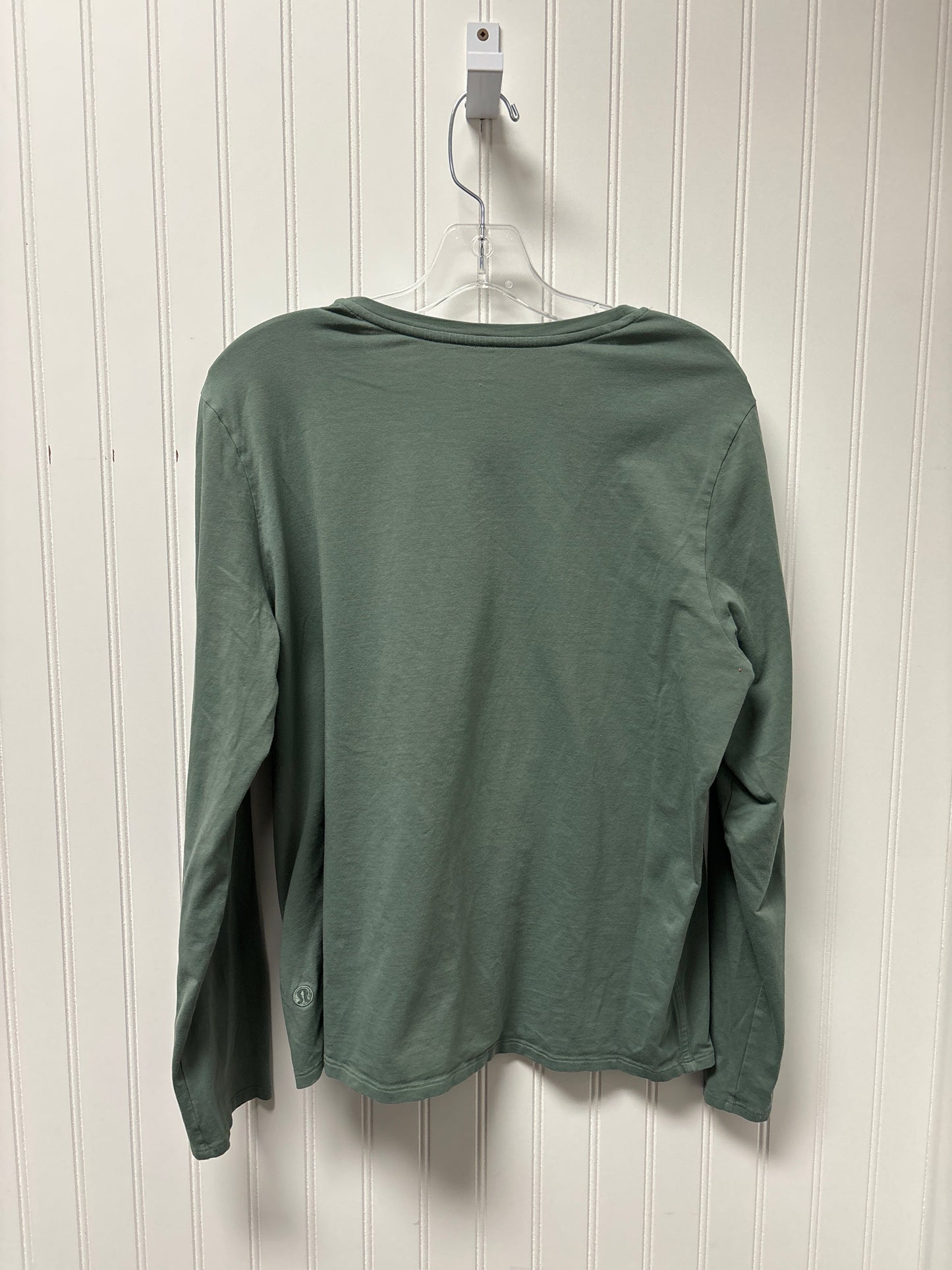 Athletic Top Long Sleeve Crewneck By Lululemon In Teal, Size: M