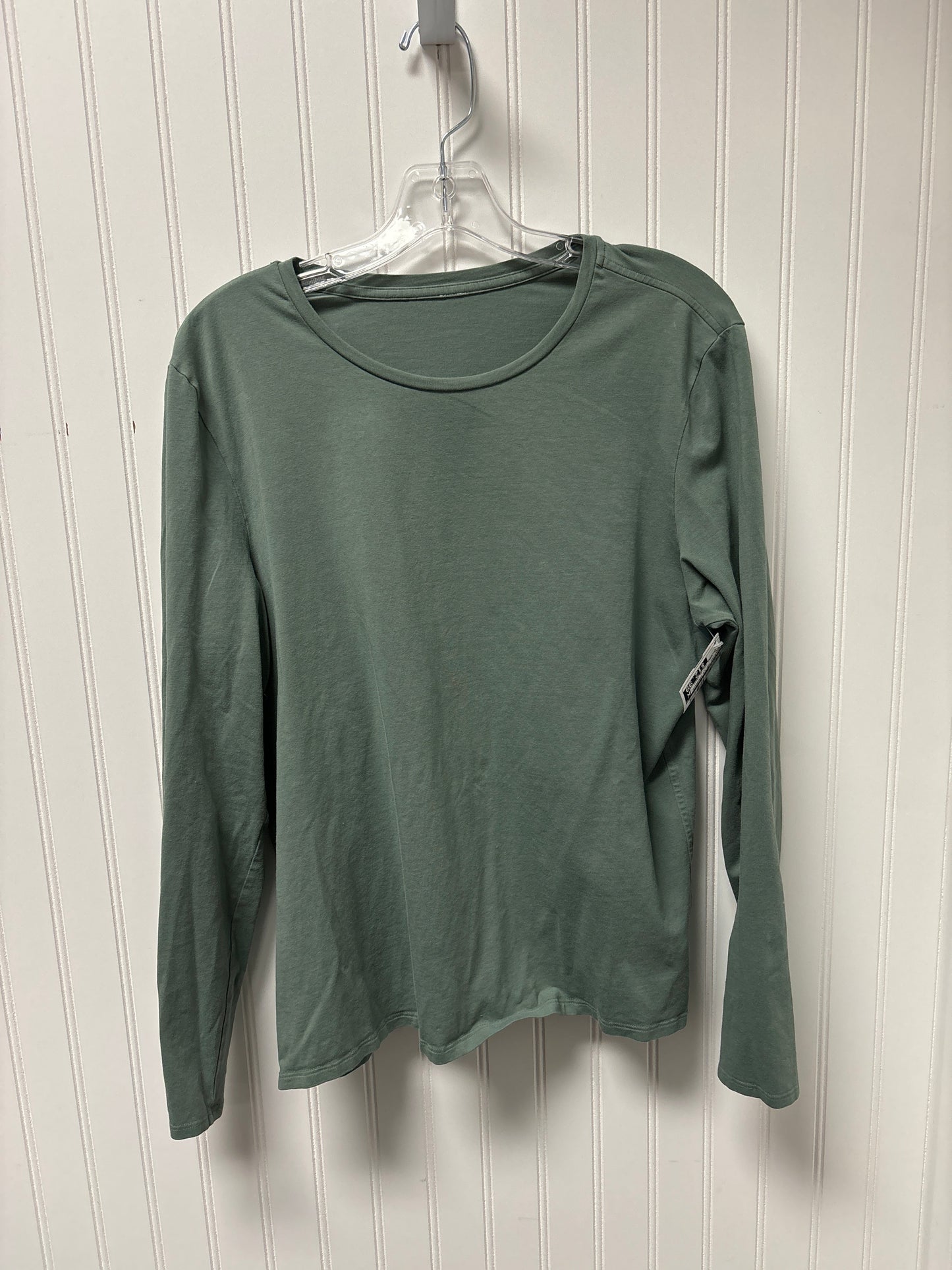 Athletic Top Long Sleeve Crewneck By Lululemon In Teal, Size: M